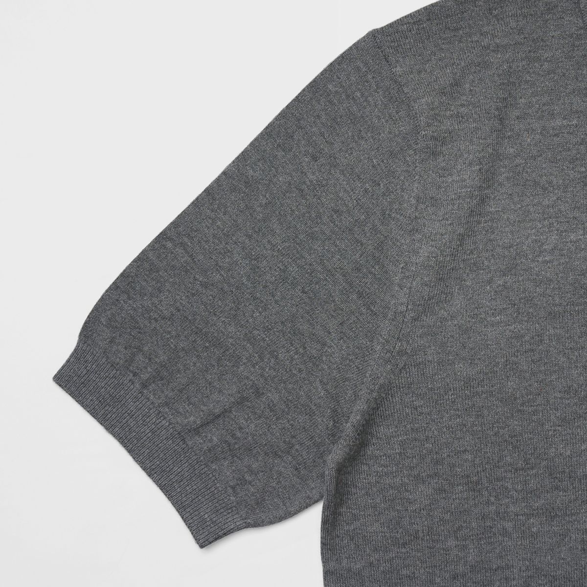 베르노(VERNO) 24SS Essential open collar knit Gray