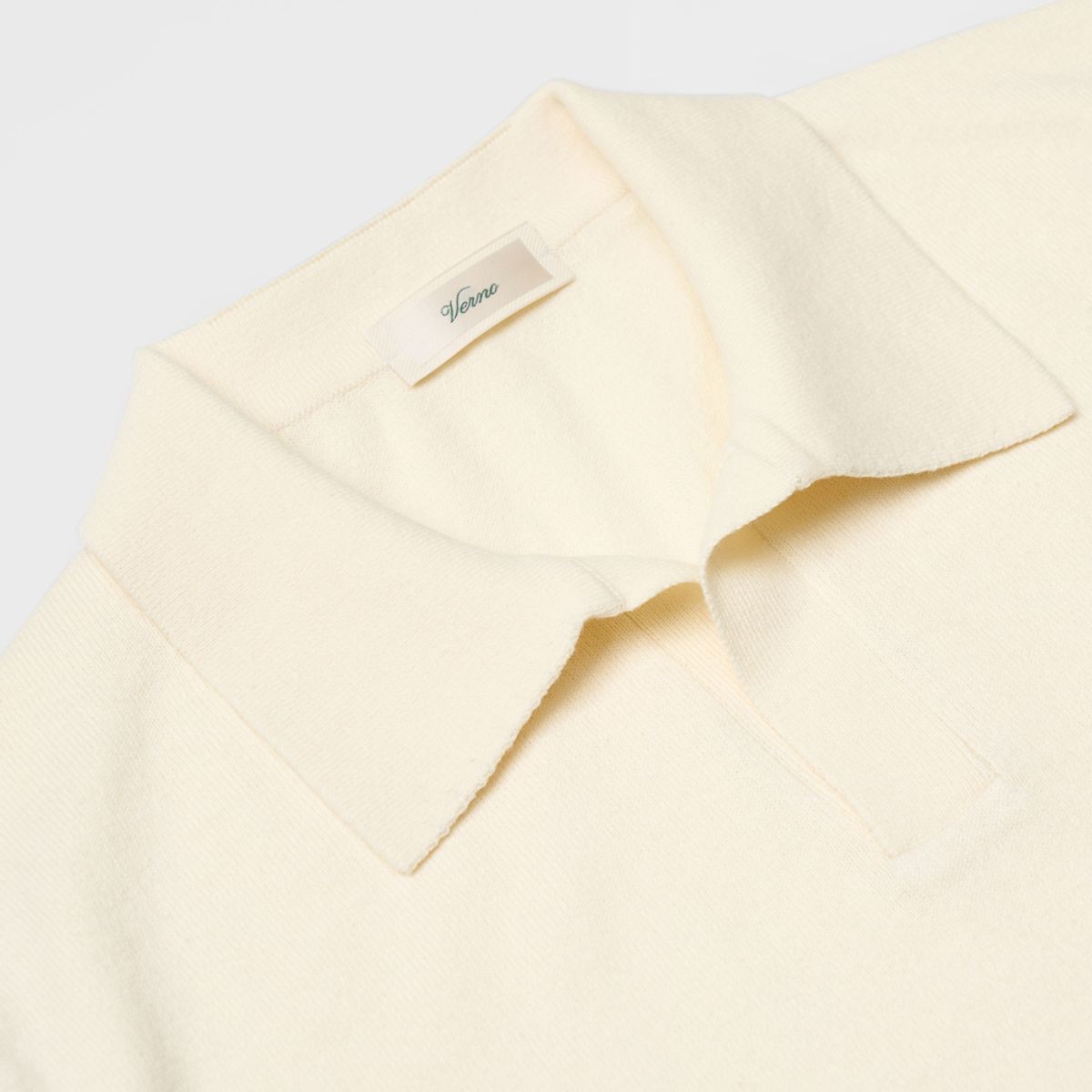 베르노(VERNO) 24SS Essential open collar knit Ivory