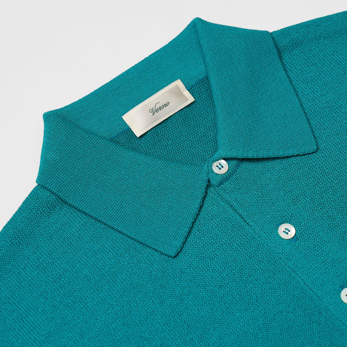 베르노(VERNO) 24SS Linen like polo knit Emerald