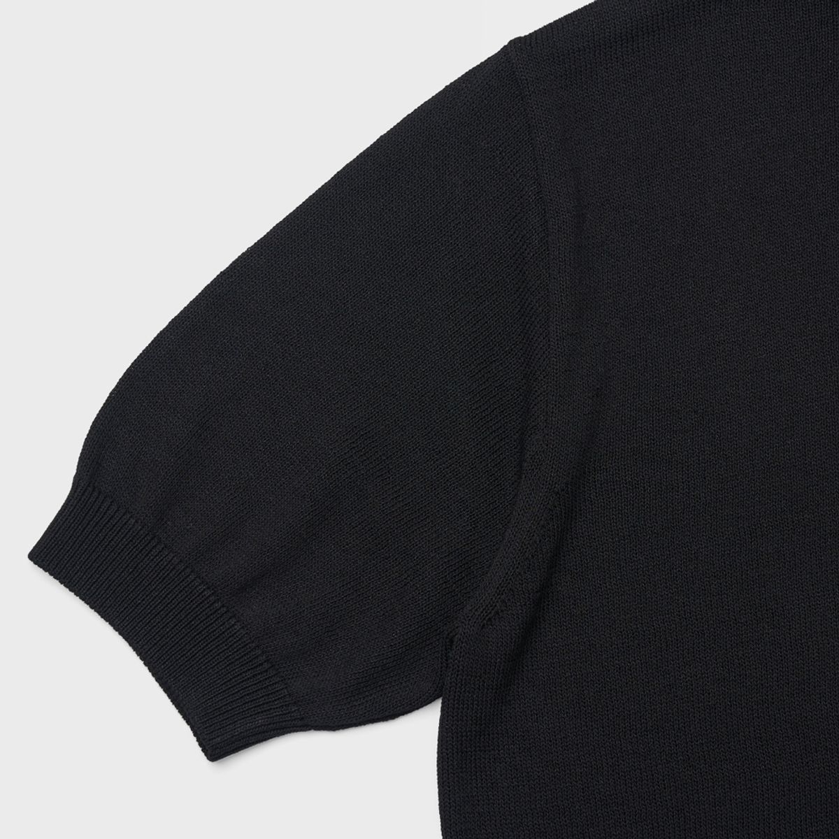 베르노(VERNO) 24SS Linen like polo knit Black