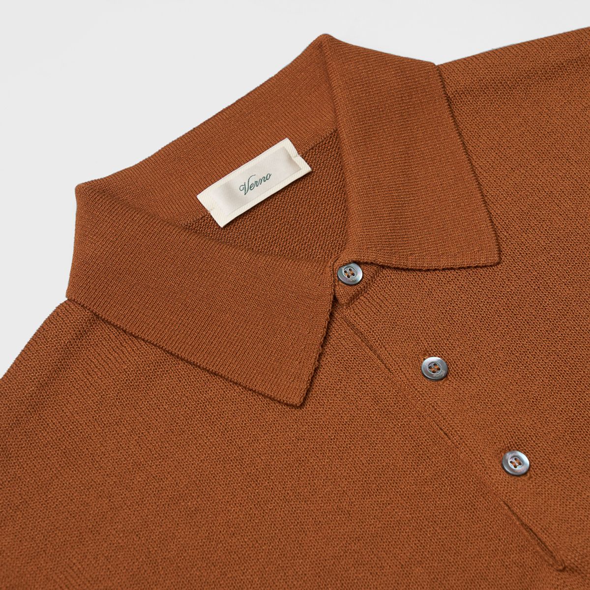 베르노(VERNO) 24SS Linen like polo knit Camel