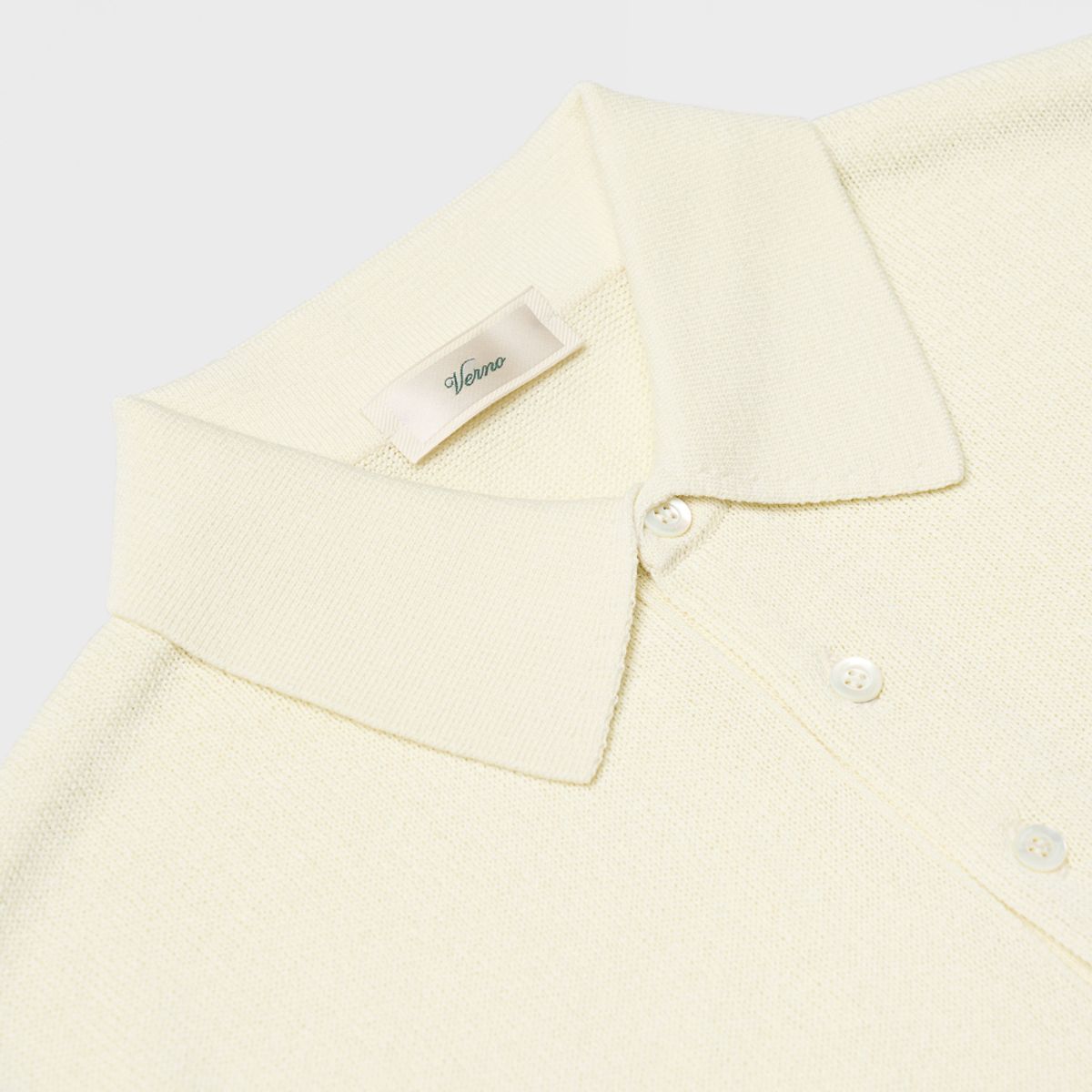 베르노(VERNO) 24SS Linen like polo knit Ivory
