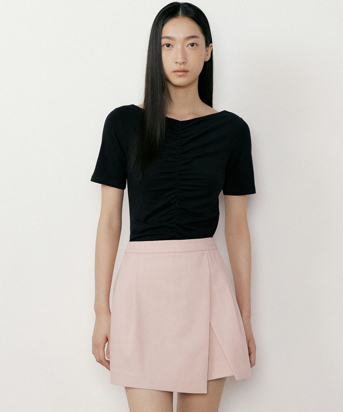 오떼뜨(OCTETTE) REVERSIBLE SHIRRING T_3COLOR