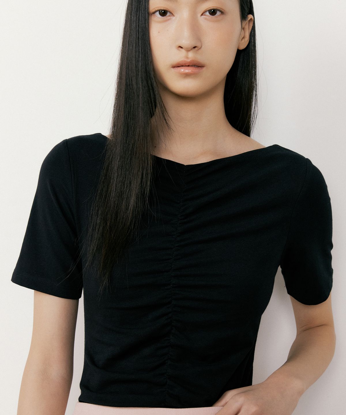 오떼뜨(OCTETTE) REVERSIBLE SHIRRING T_3COLOR