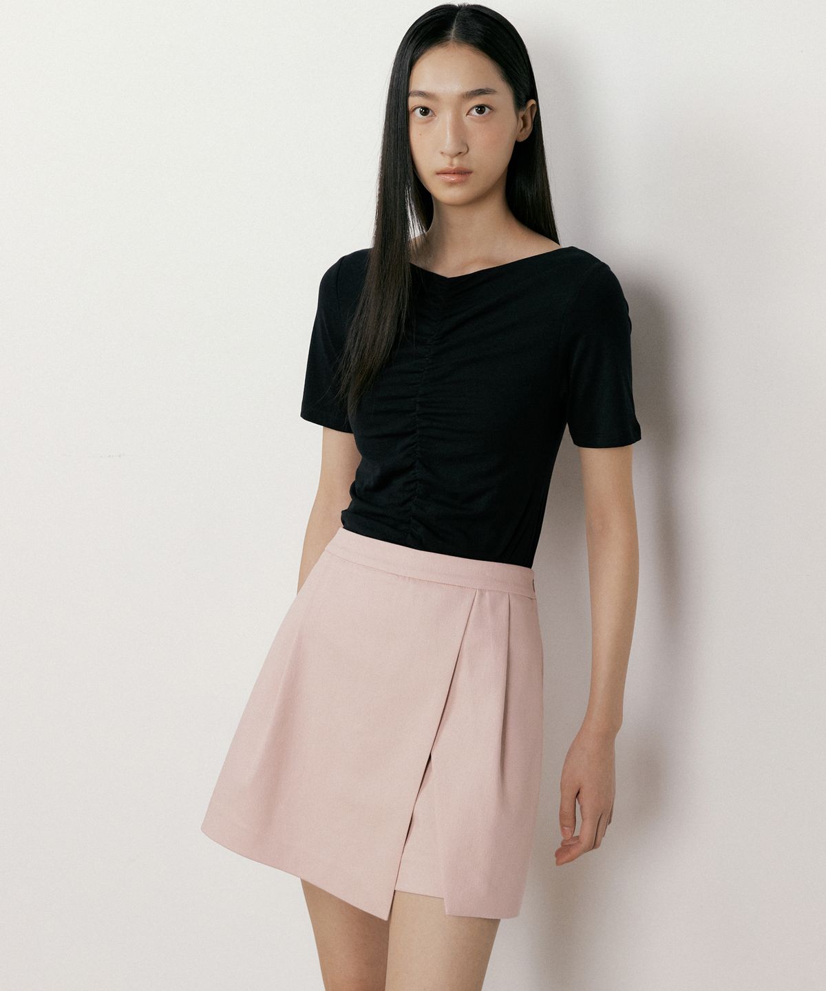 오떼뜨(OCTETTE) REVERSIBLE SHIRRING T_3COLOR
