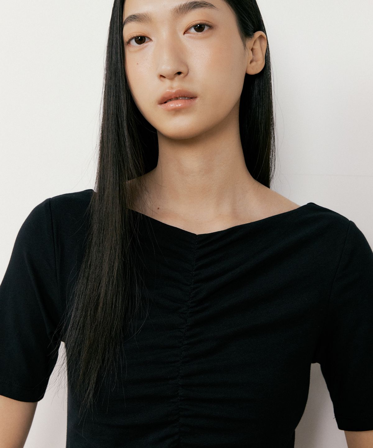 오떼뜨(OCTETTE) REVERSIBLE SHIRRING T_3COLOR