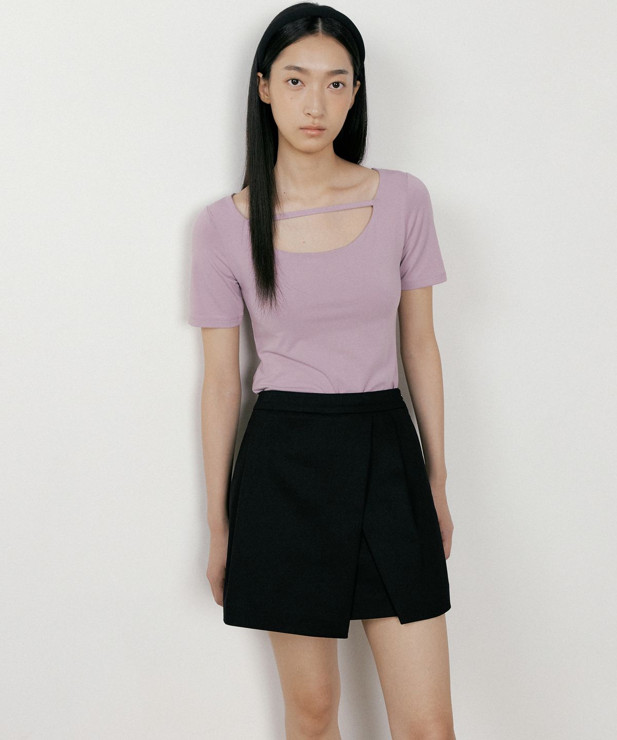 오떼뜨(OCTETTE) REVERSIBLE SHIRRING T_3COLOR