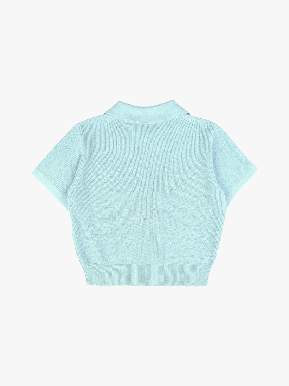 핑크파인애플(PINK PINEAPPLE) TIDY COLLAR KNIT CARDIGAN_SKY BLUE
