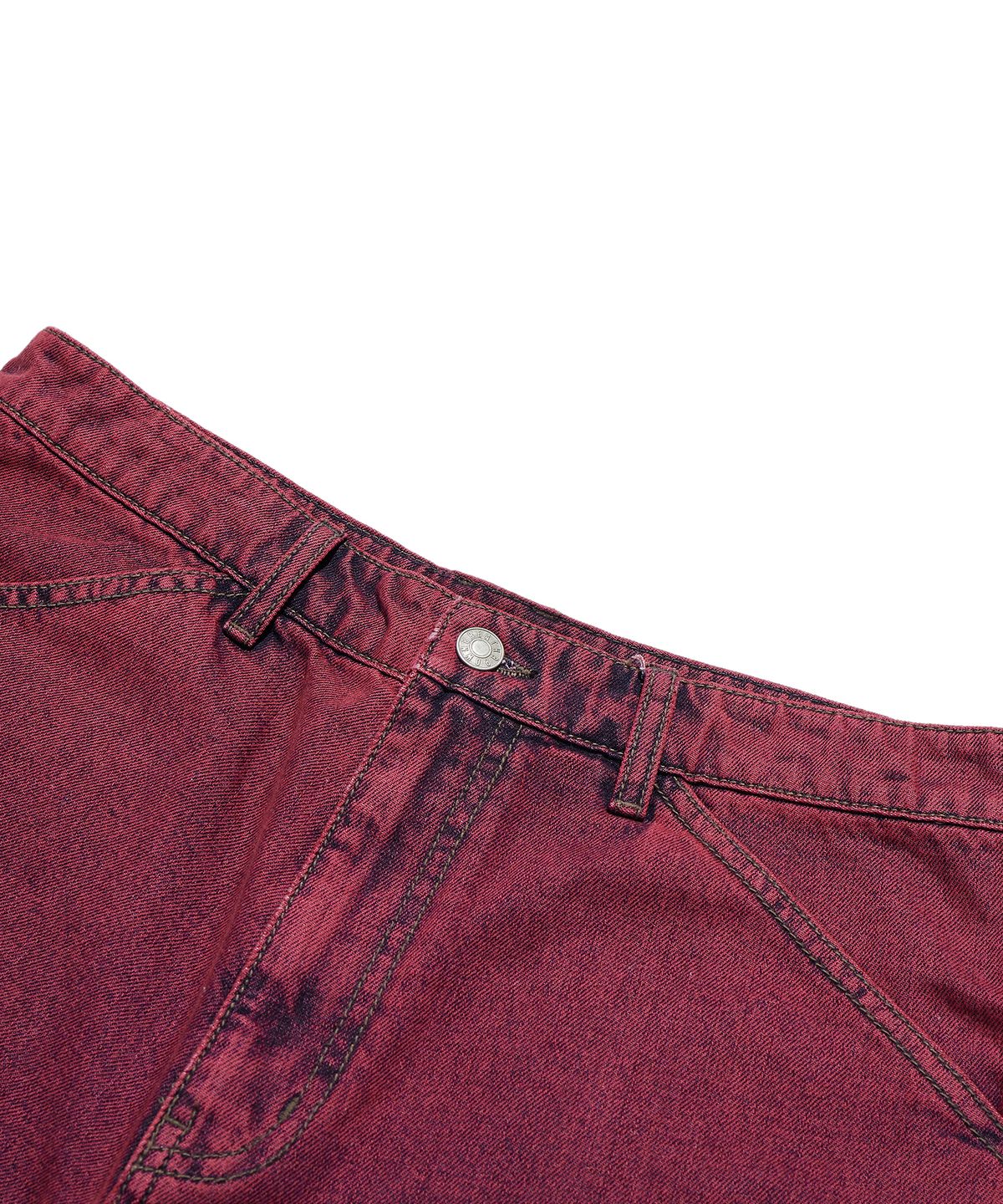 브라운브레스(BROWNBREATH) COLOR DENIM SHORTS - MAGENTA