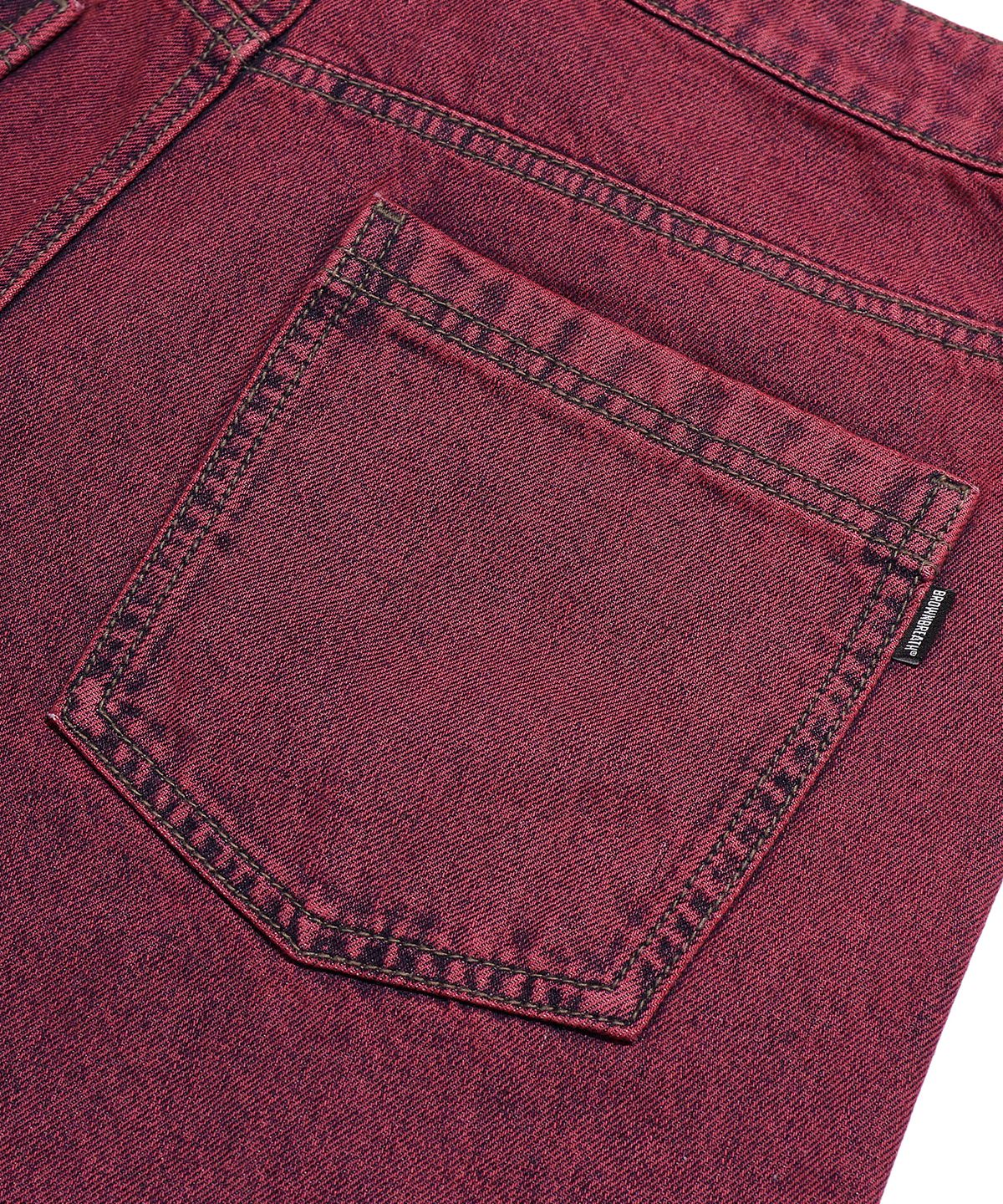 브라운브레스(BROWNBREATH) COLOR DENIM SHORTS - MAGENTA