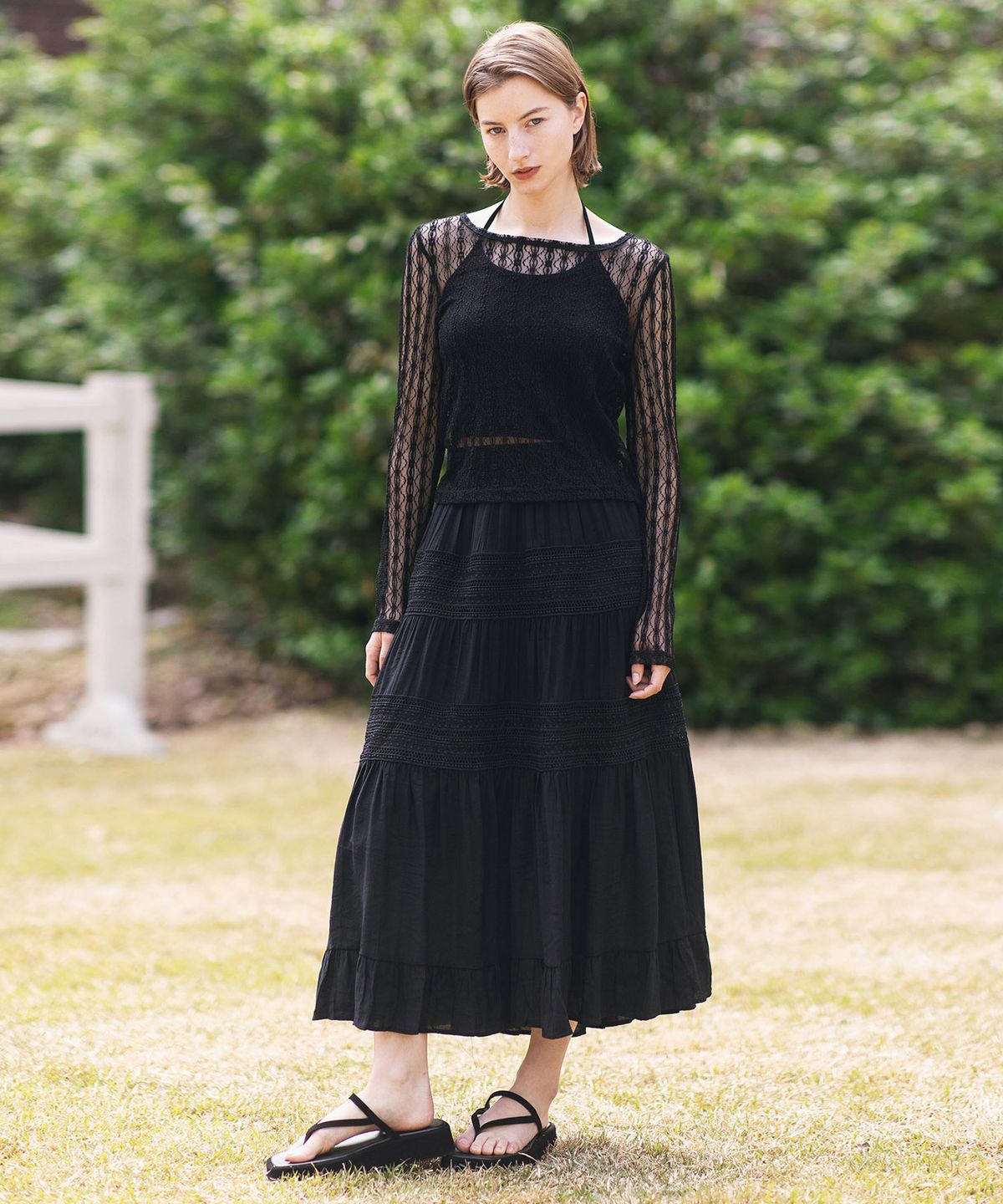 제이마크뉴욕(JMARKNEWYORK) Lace banded skirt_5color