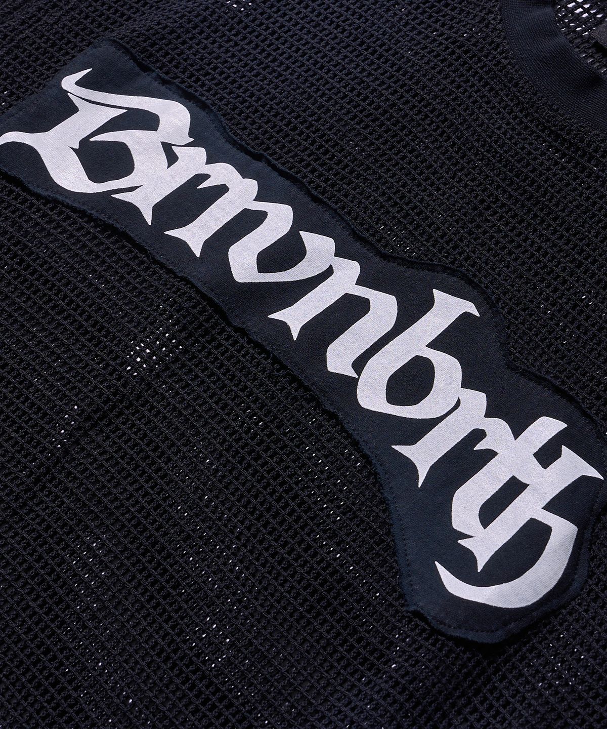브라운브레스(BROWNBREATH) SQUARE MESH SLEEVELESS - BLACK