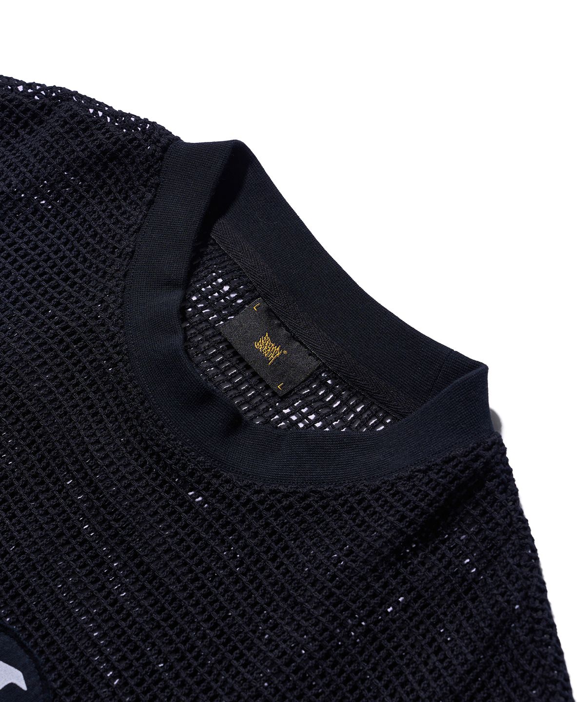 브라운브레스(BROWNBREATH) SQUARE MESH SLEEVELESS - BLACK