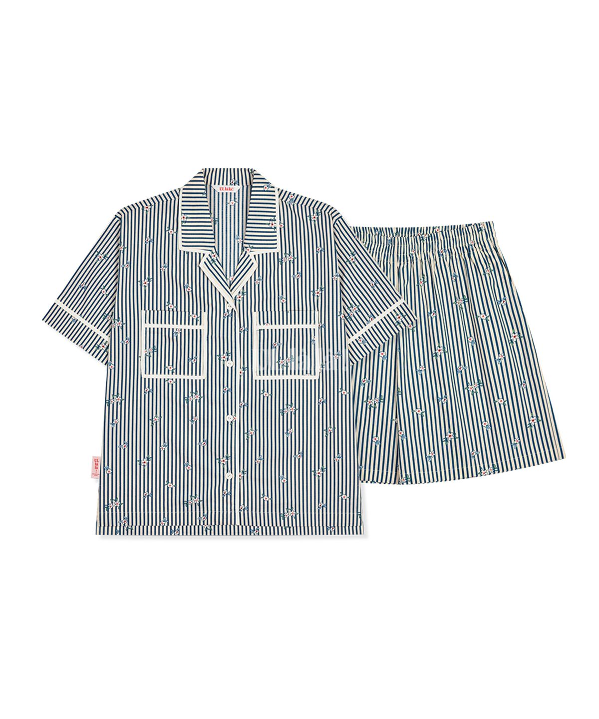 울랄라파자마(ULLALA PAJAMAS) 미코 반팔 여성페어 크림 (40수)