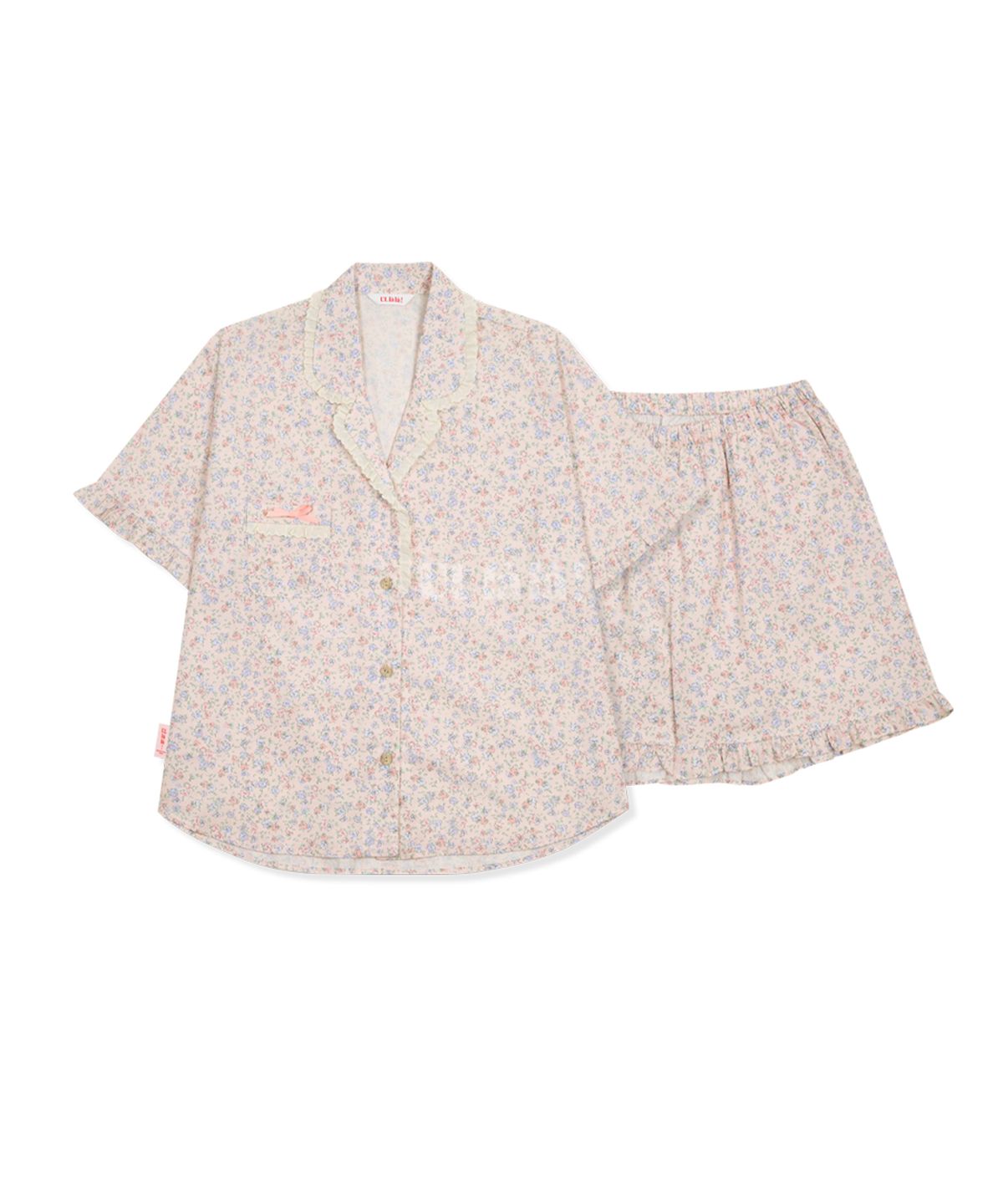 울랄라파자마(ULLALA PAJAMAS) 슈아렌 반팔 여성페어 연핑크 (40수)