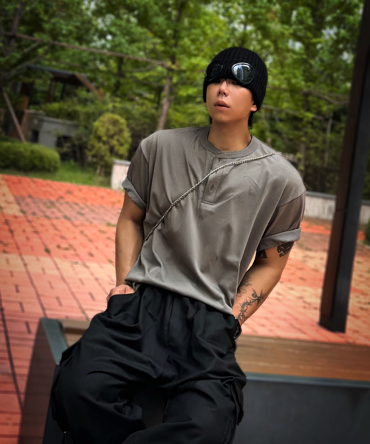 유앤엘씨(UNLC) Cotton Henley Neck Half Sleeve 5color