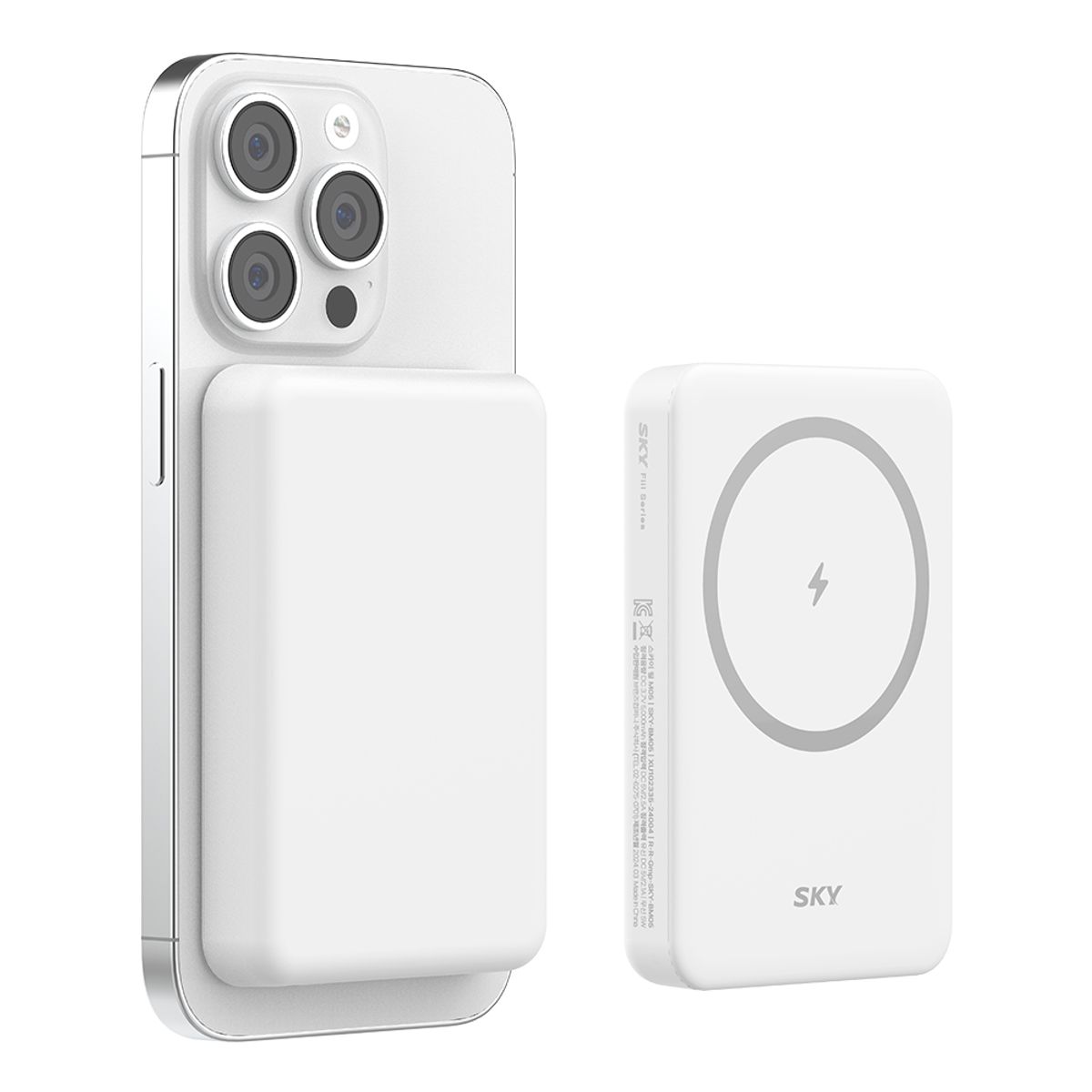 스카이(SKY) 맥세이프 보조배터리 5000mAh+링 스티커 M05