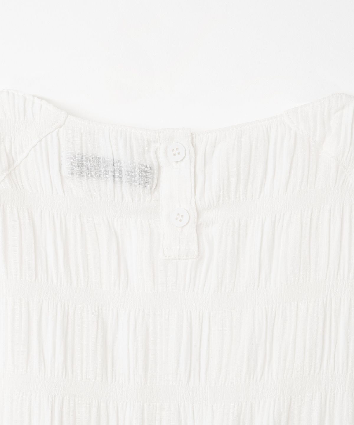 밀로 우먼(MILLO WOMEN) 버터 셔링 블라우스 [화이트]