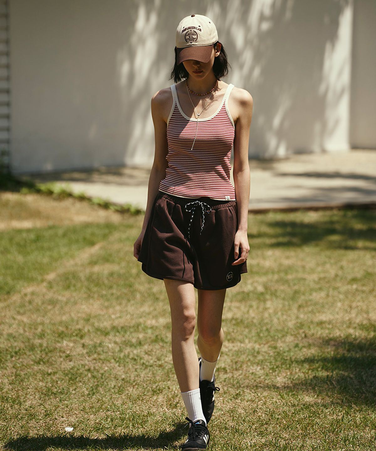 더그린랩(THE GREEN LAB) 여성 리사이클 스웻 쇼츠 [브라운]