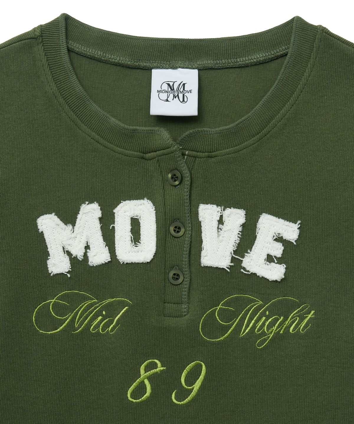 미드나잇 무브(MIDNIGHT MOVE) henley neck t (khaki)