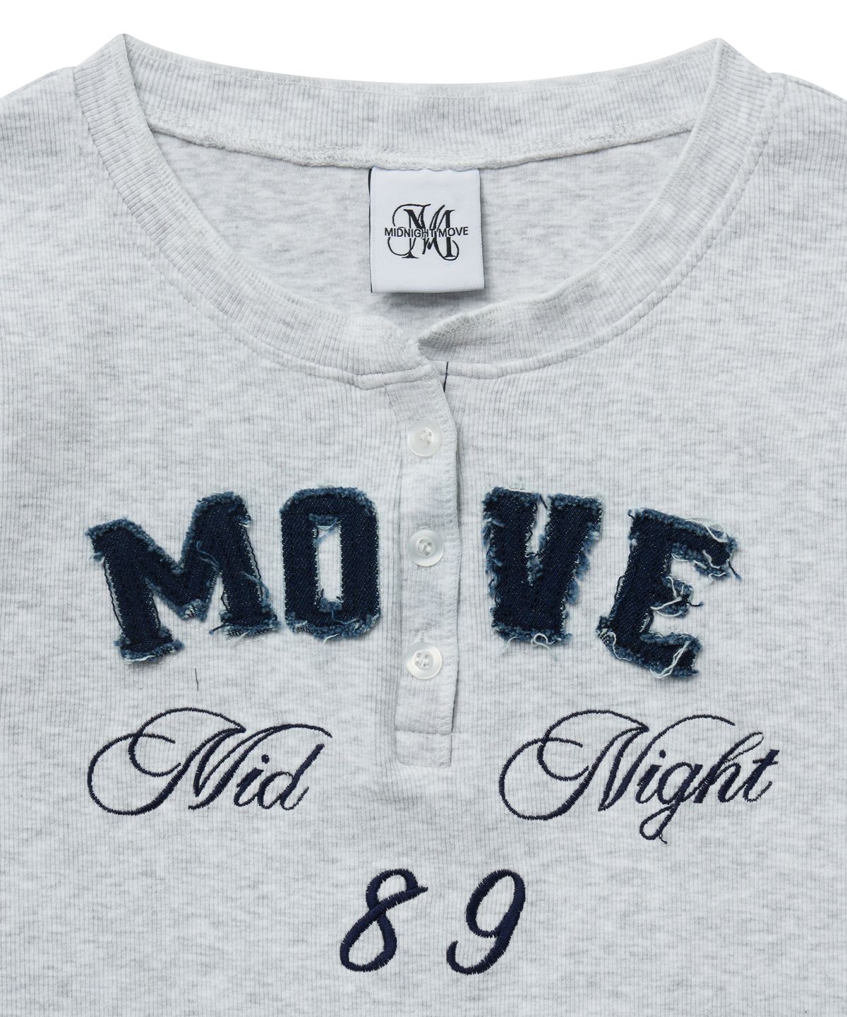미드나잇 무브(MIDNIGHT MOVE) henley neck t (off white)
