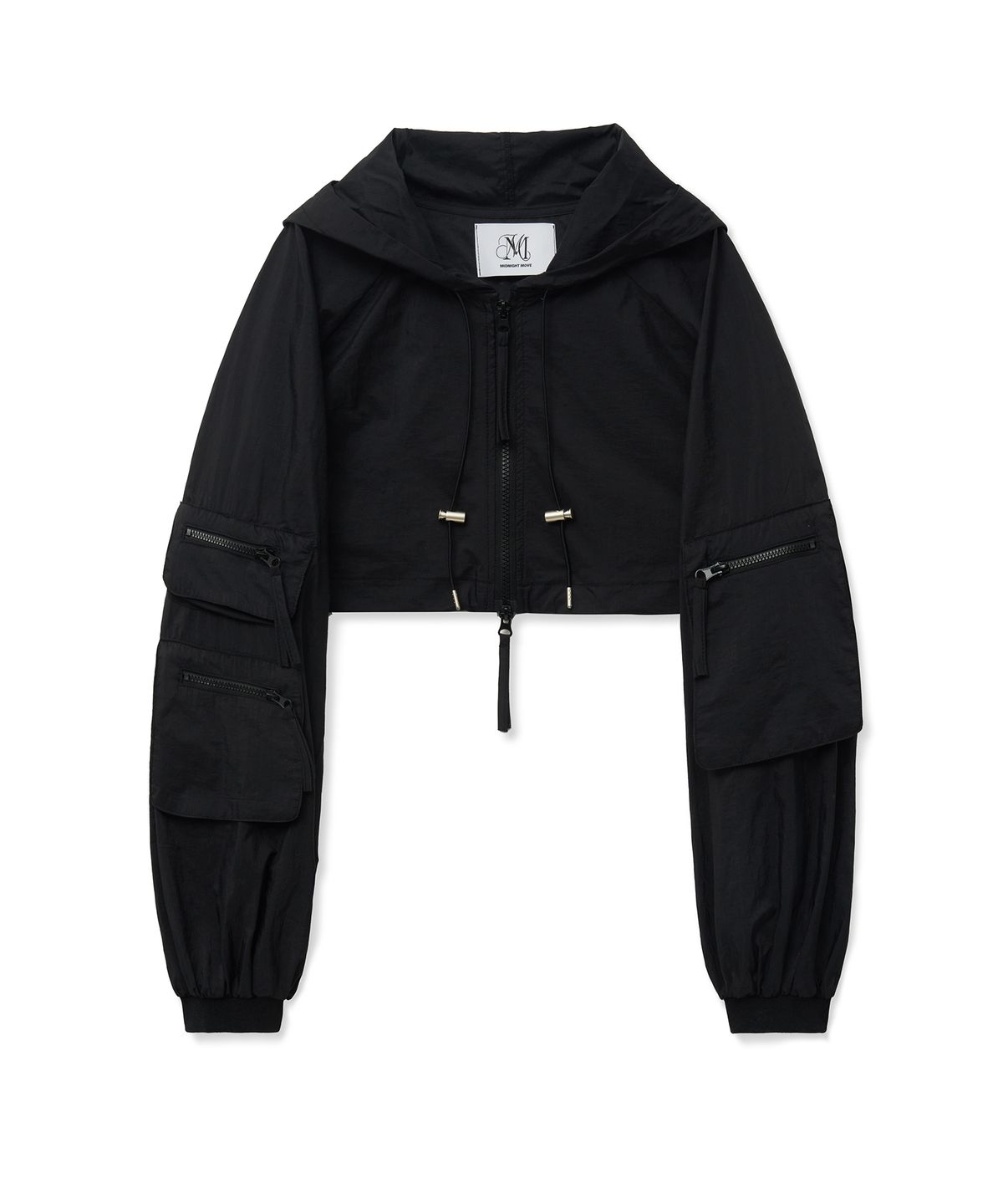 미드나잇 무브(MIDNIGHT MOVE) pocket hood zip up (black)