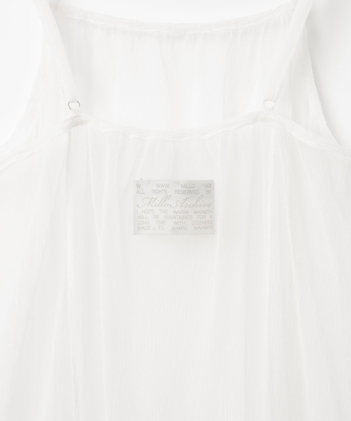 밀로 우먼(MILLO WOMEN) 시어 프릴 드레스 [화이트]