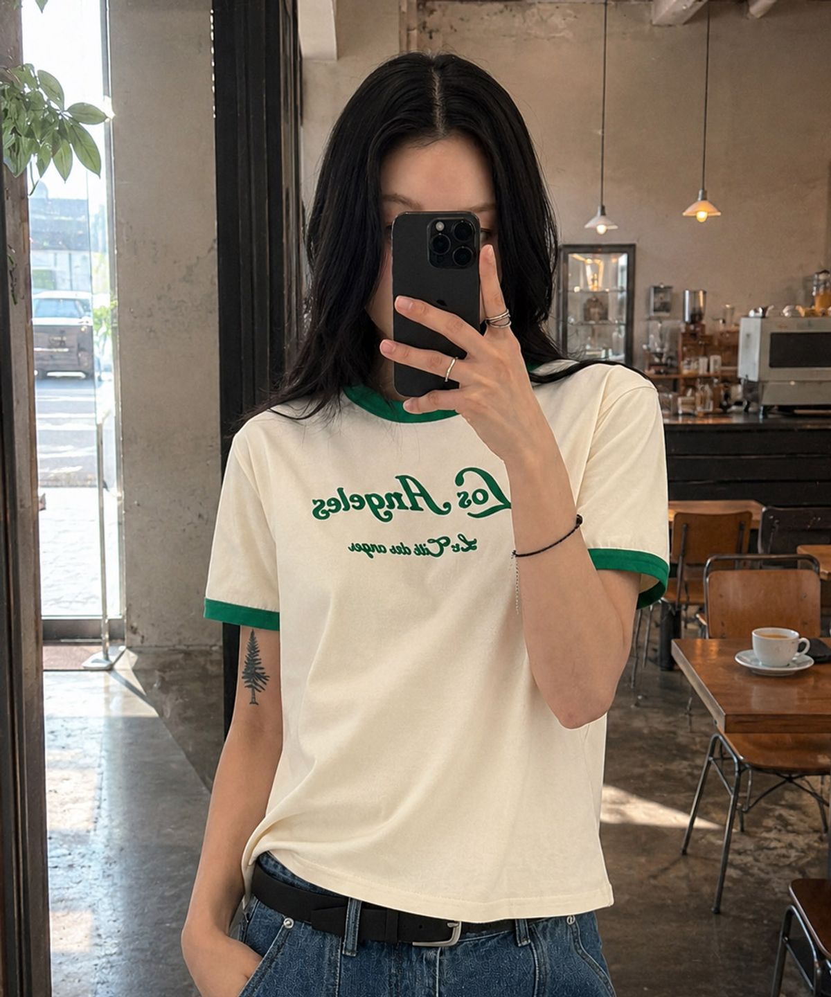 이코르(ECORR) [UNISEX] 클래식 시티 링거티셔츠_크림