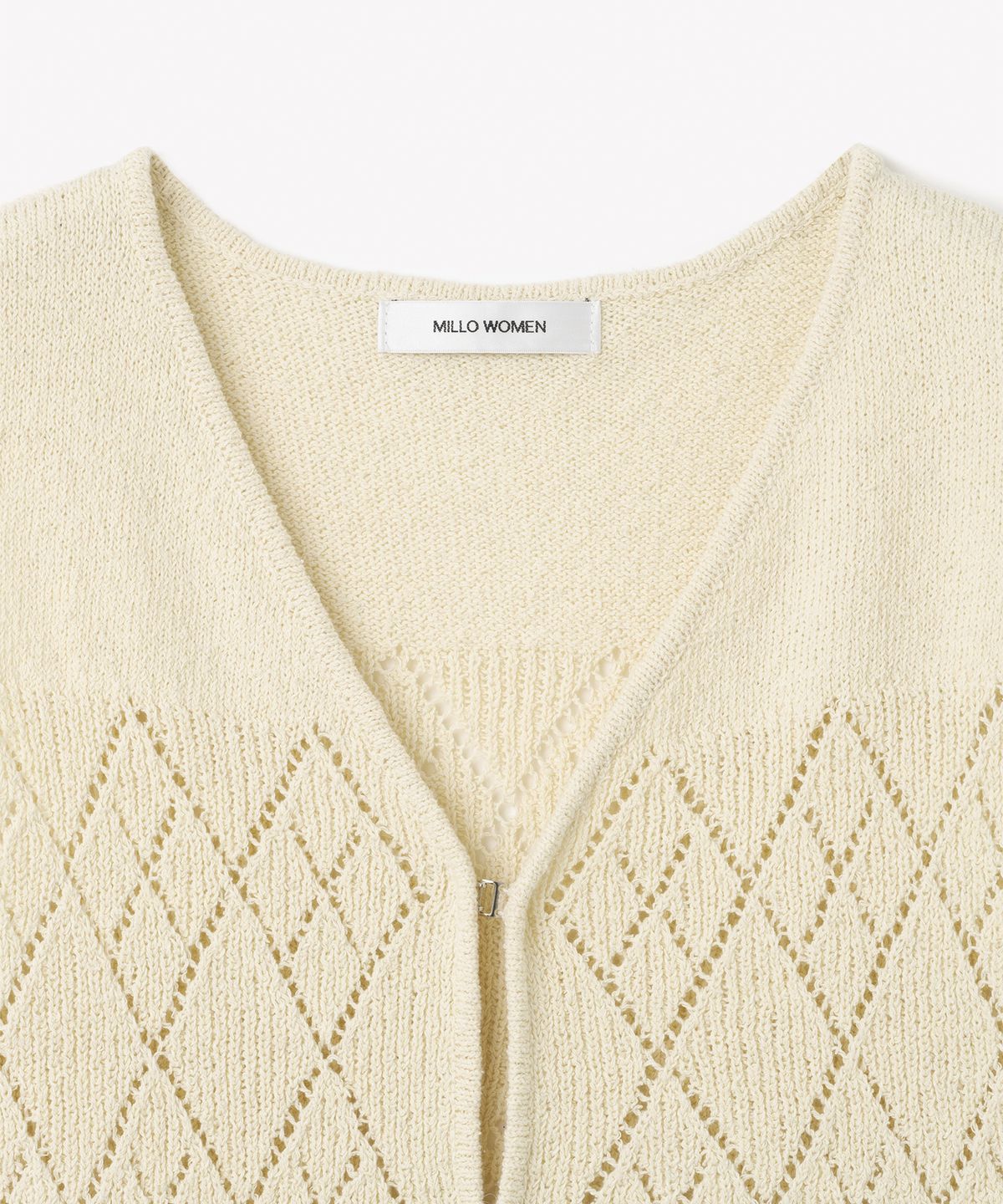 밀로 우먼(MILLO WOMEN) 스카시 니트 베스트 [베이지]