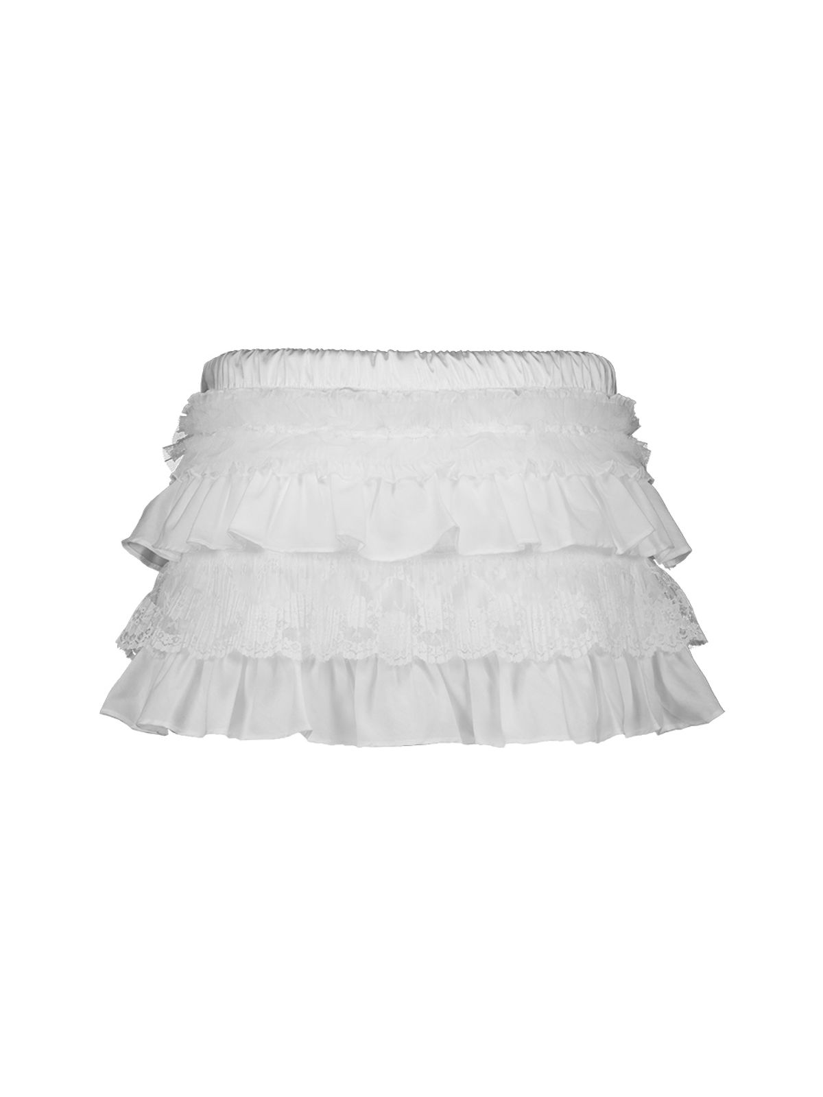 셋업이엑스이(SETUP-EXE) TUTU MIX SKIRT PANTS / WHITE