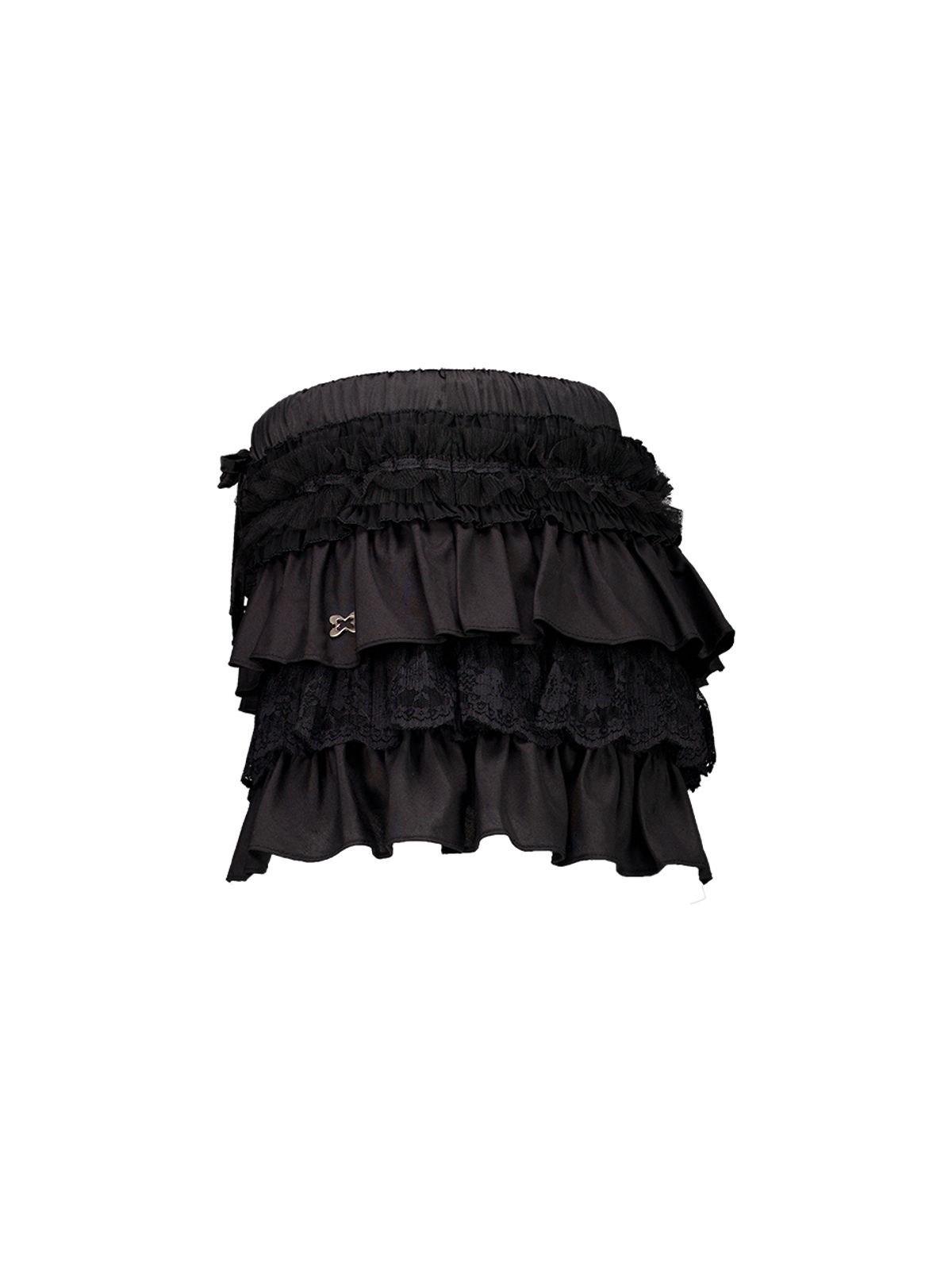 셋업이엑스이(SETUP-EXE) TUTU MIX SKIRT PANTS / BLACK
