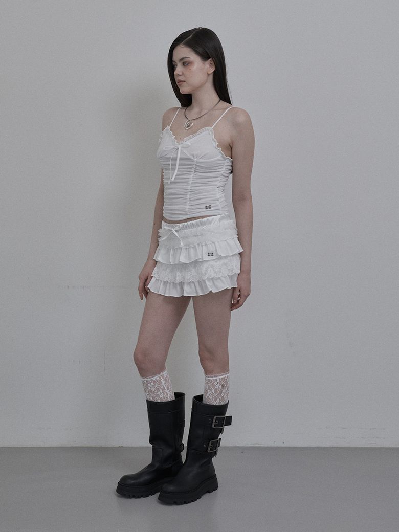 MUSINSA公式 | SETUPEXE TUTU MIX SKRIT PANTS / WHITE