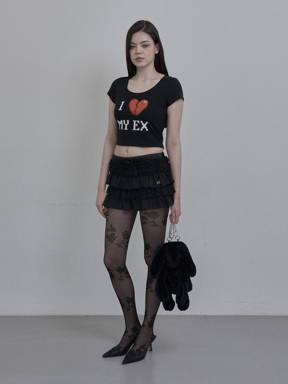 MUSINSA | SETUPEXE TUTU MIX SKIRT PANTS / BLACK