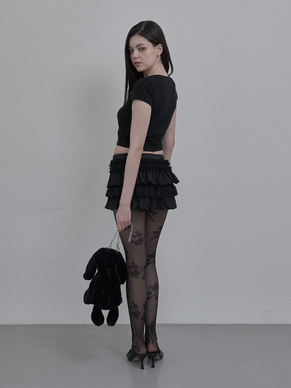 MUSINSA | SETUPEXE TUTU MIX SKIRT PANTS / BLACK