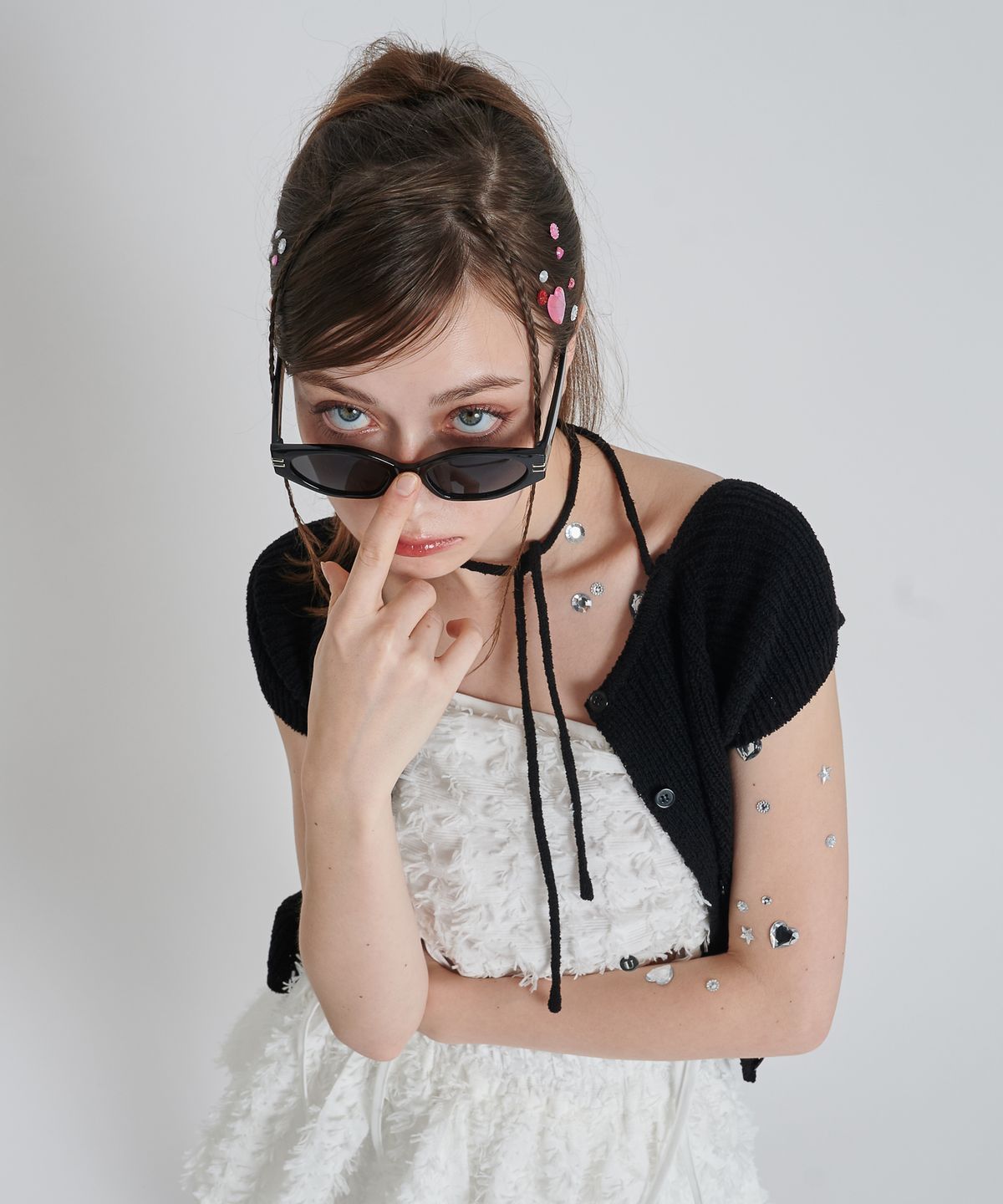 언유주얼 노말(UNUSUALNORMAL) RUPIN 2WAY KNIT TOP_BLACK
