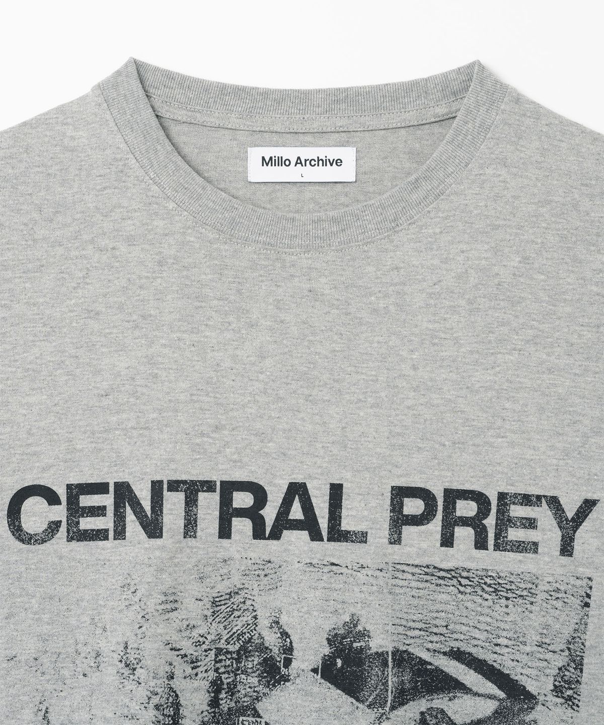 밀로 아카이브(MILLO ARCHIVE) 센트럴 프레이 티셔츠 [멜란지 그레이]