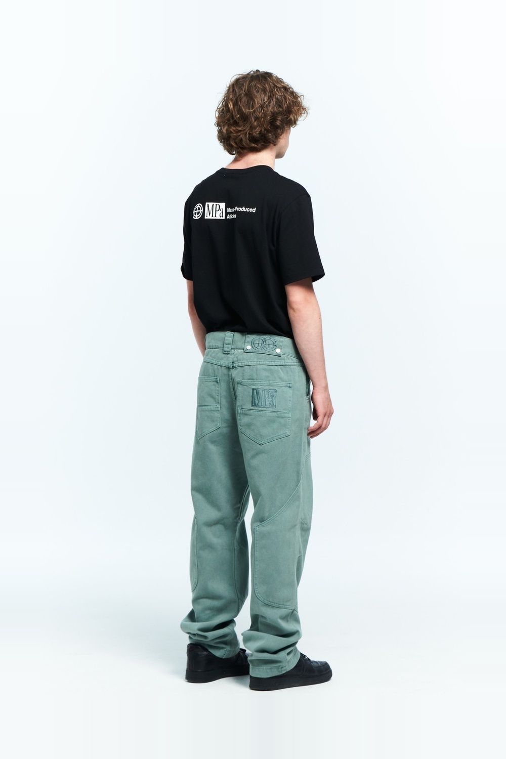 MUSINSA公式 | PLASTICPRODUCT MPa CALF POCKET PANTS (EMERALD)
