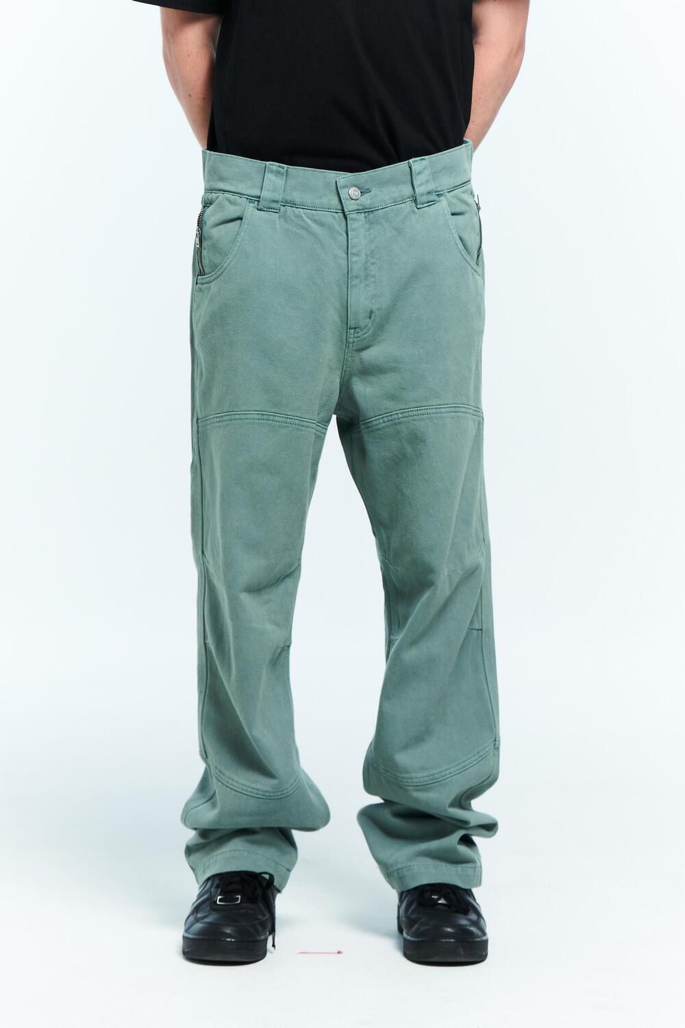 MUSINSA公式 | PLASTICPRODUCT MPa CALF POCKET PANTS (EMERALD)