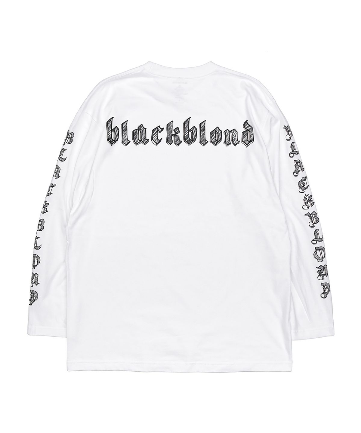 블랙블론드(BLACKBLOND) 비비디 스케치 로고 긴팔티 (화이트)