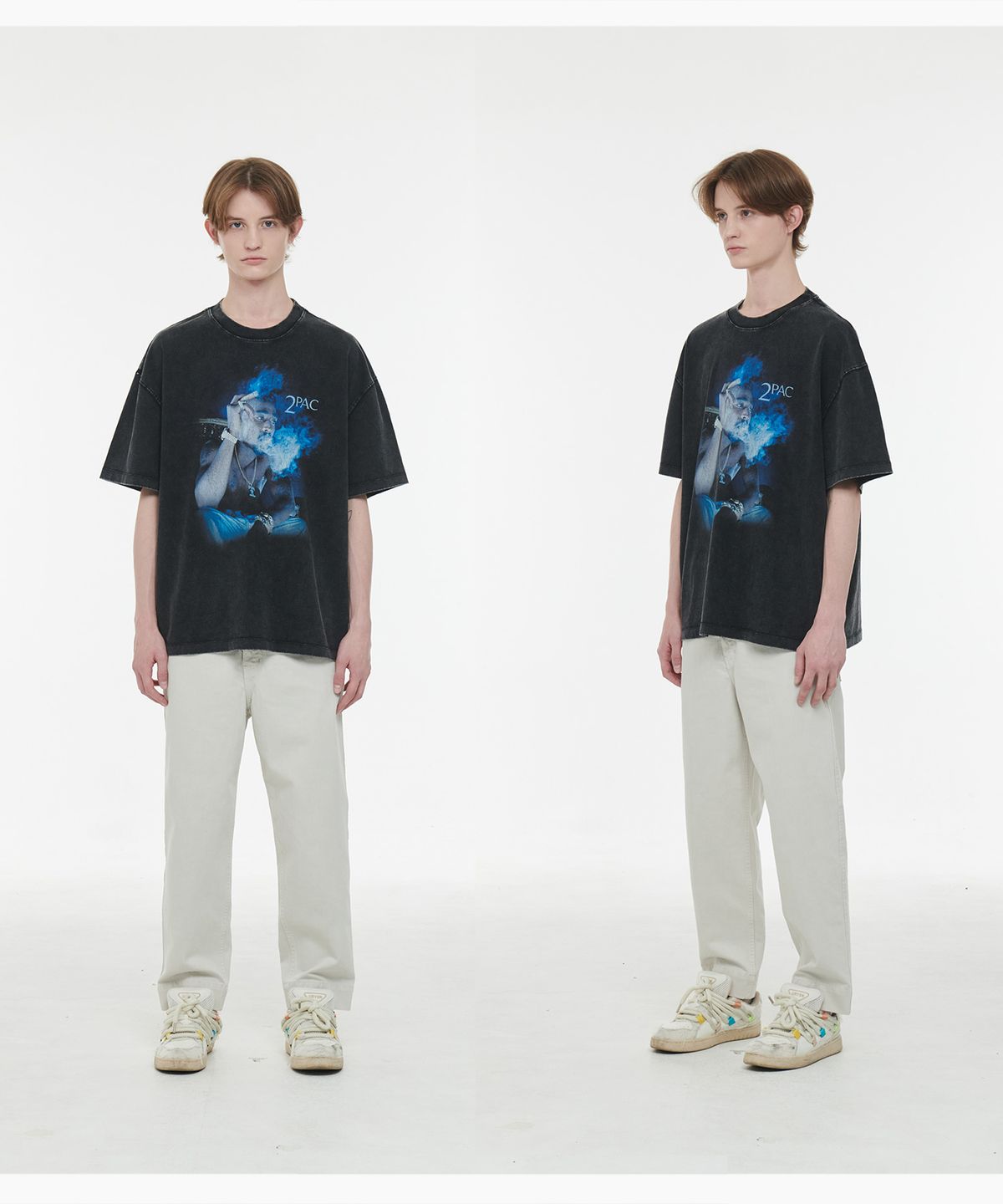 브라바도(BRAVADO) TUPAC PHOTO WASHED BK (BRENT2484)