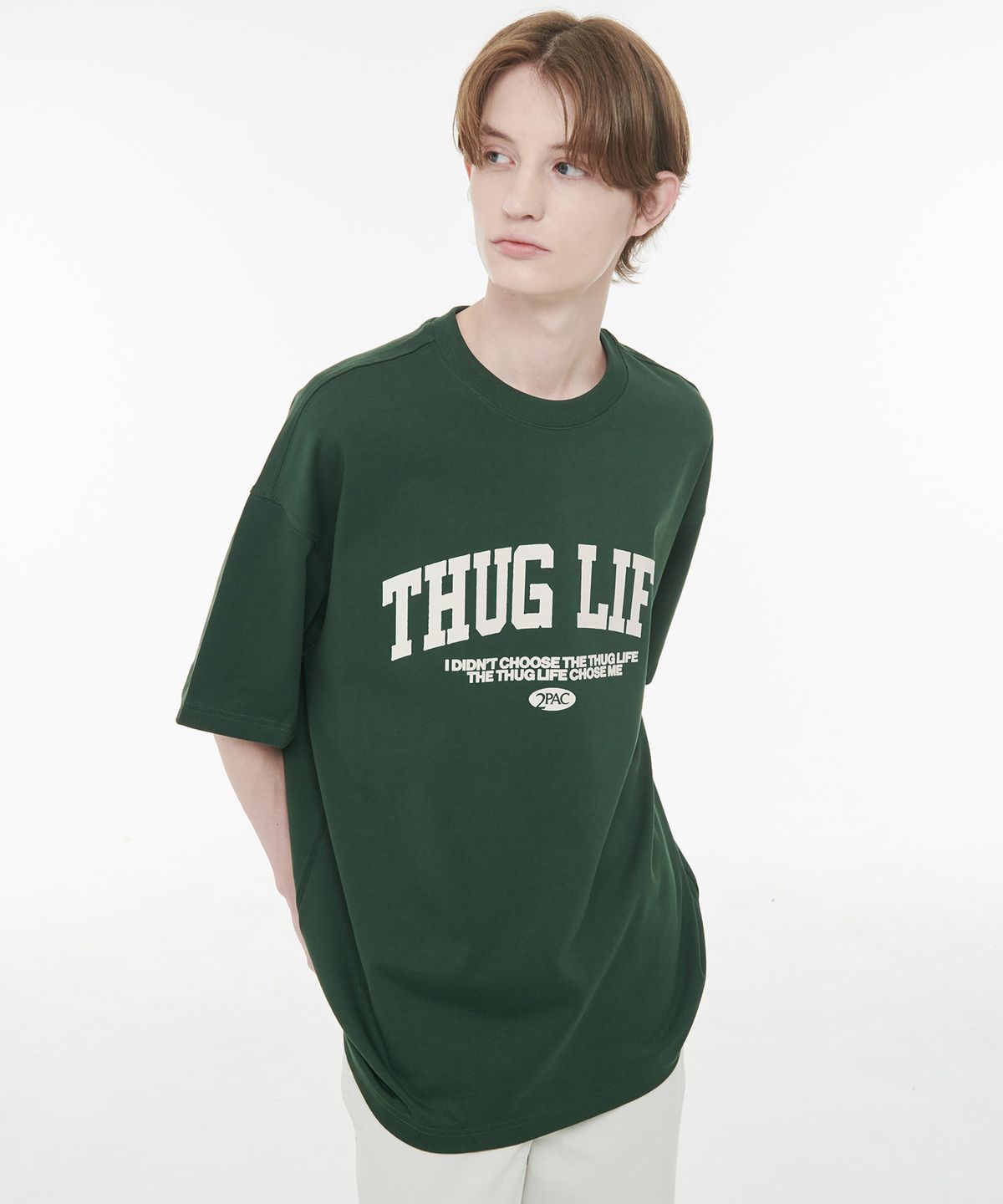 브라바도(BRAVADO) TUPAC THUG LIFE COLLEGIATE GN (BRENT2482)
