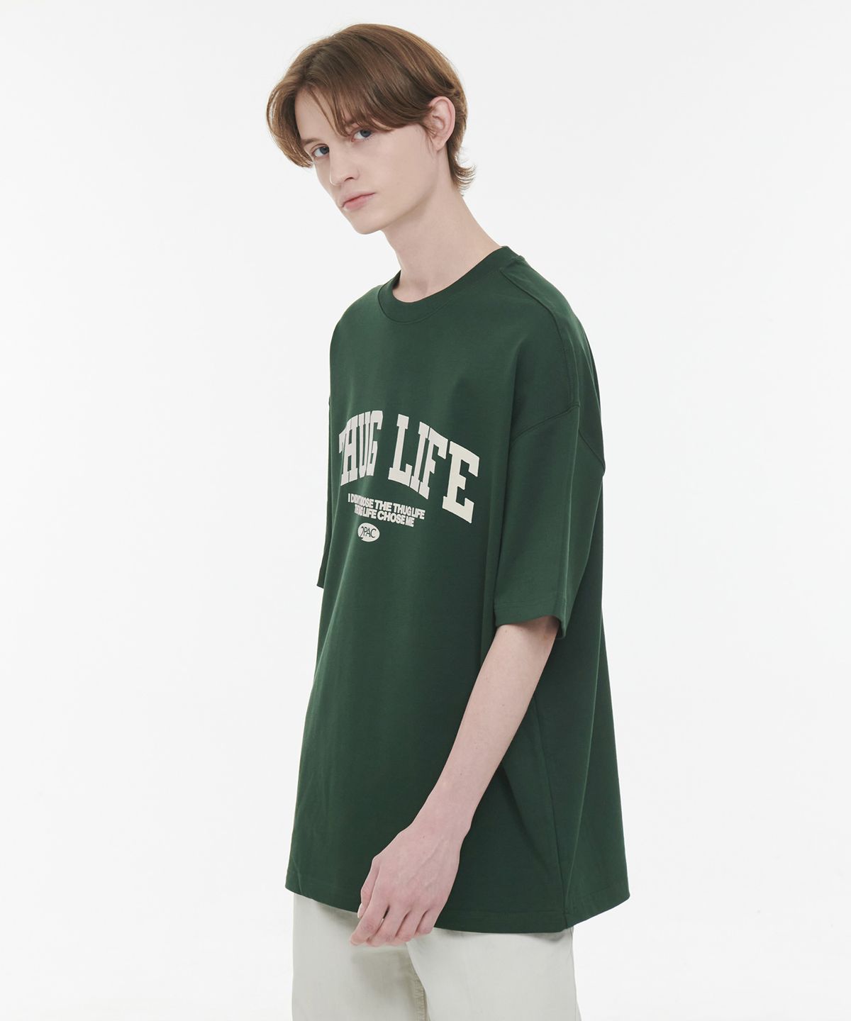 브라바도(BRAVADO) TUPAC THUG LIFE COLLEGIATE GN (BRENT2482)