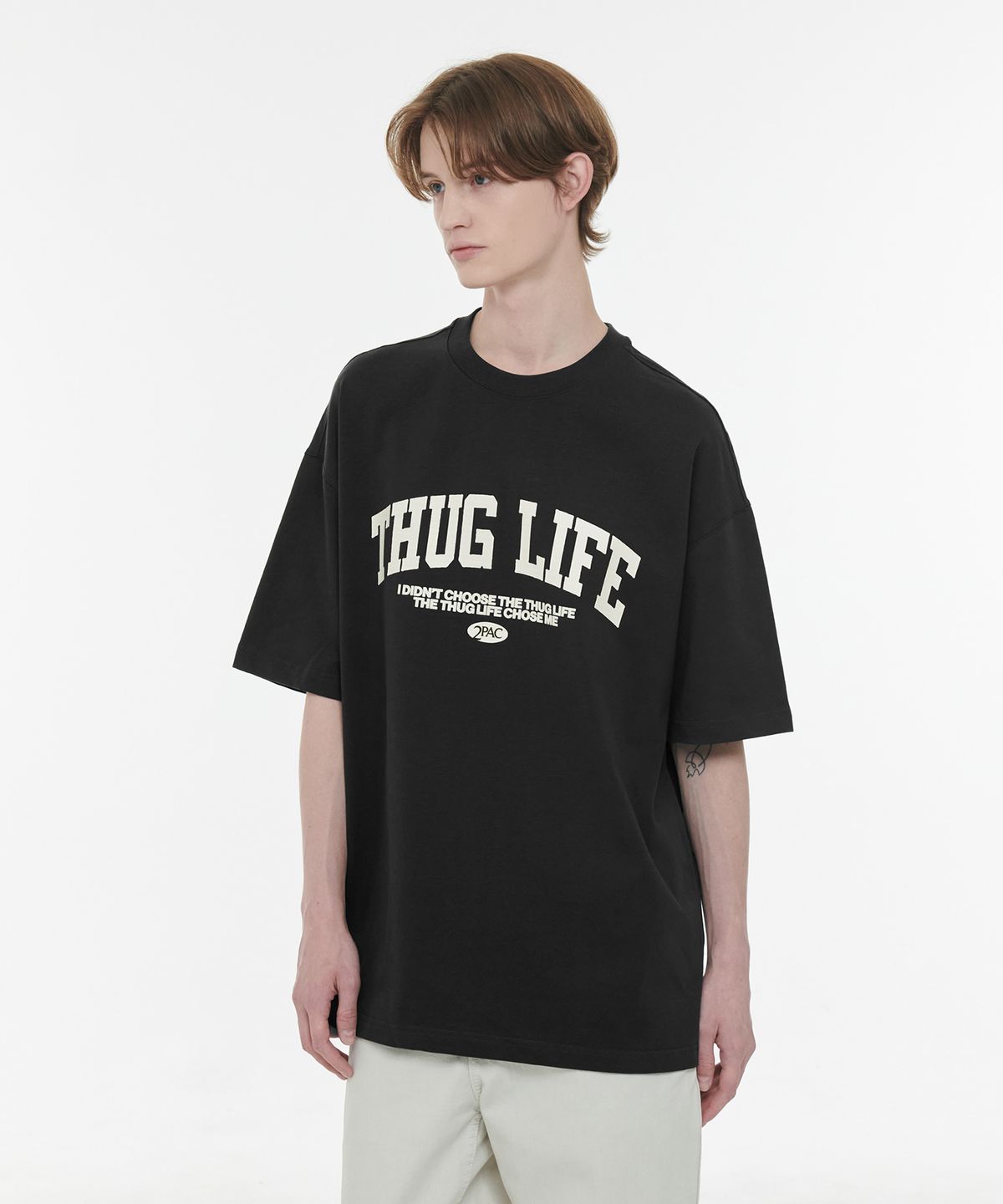 브라바도(BRAVADO) TUPAC THUG LIFE COLLEGIATE BK (BRENT2481)