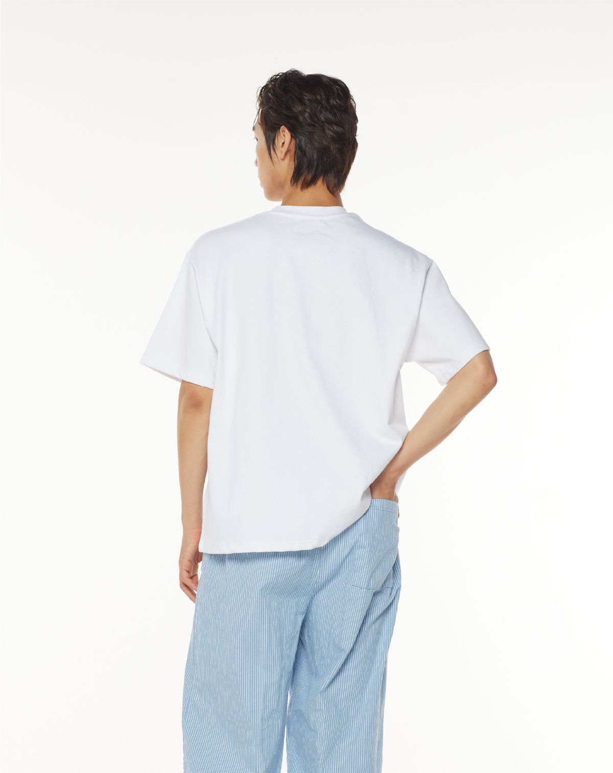 더스토리(THESTORI) [21.7oz / 8수] 심플 헤비 오버핏 반팔티 (화이트)