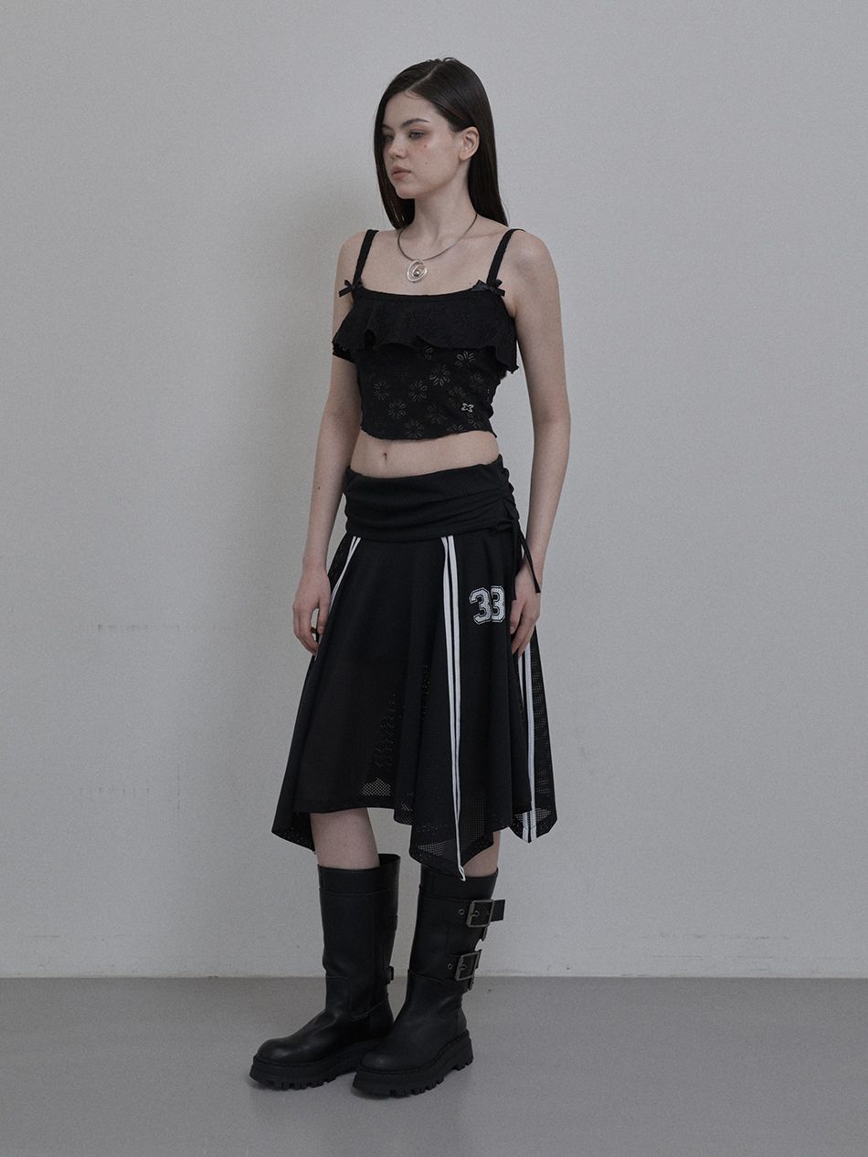 셋업이엑스이(SETUP-EXE) 33 SPORTY SKIRT BLACK - 사이즈