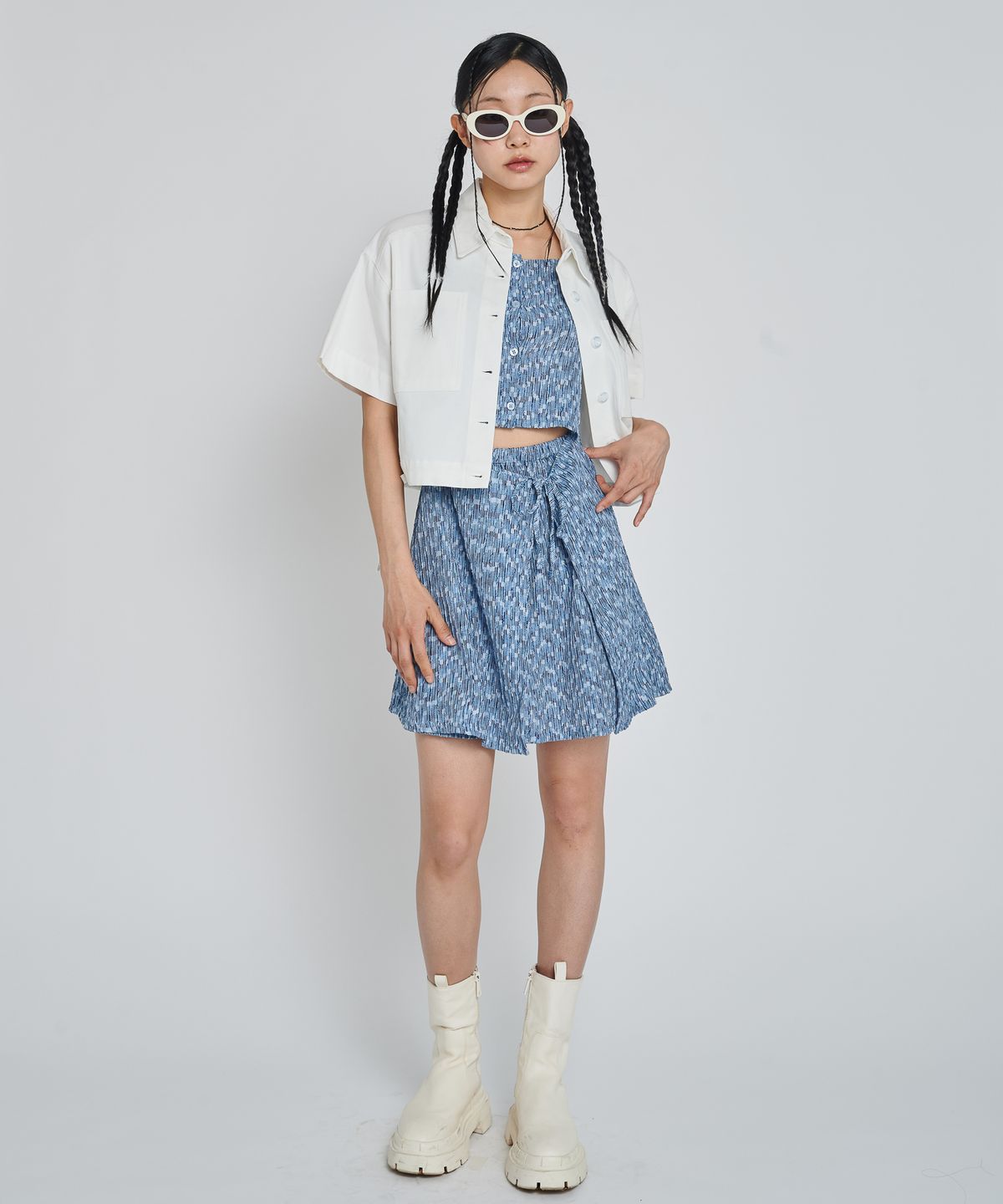 언유주얼 노말(UNUSUALNORMAL) PIO COTTON CROP JACKET_IVORY