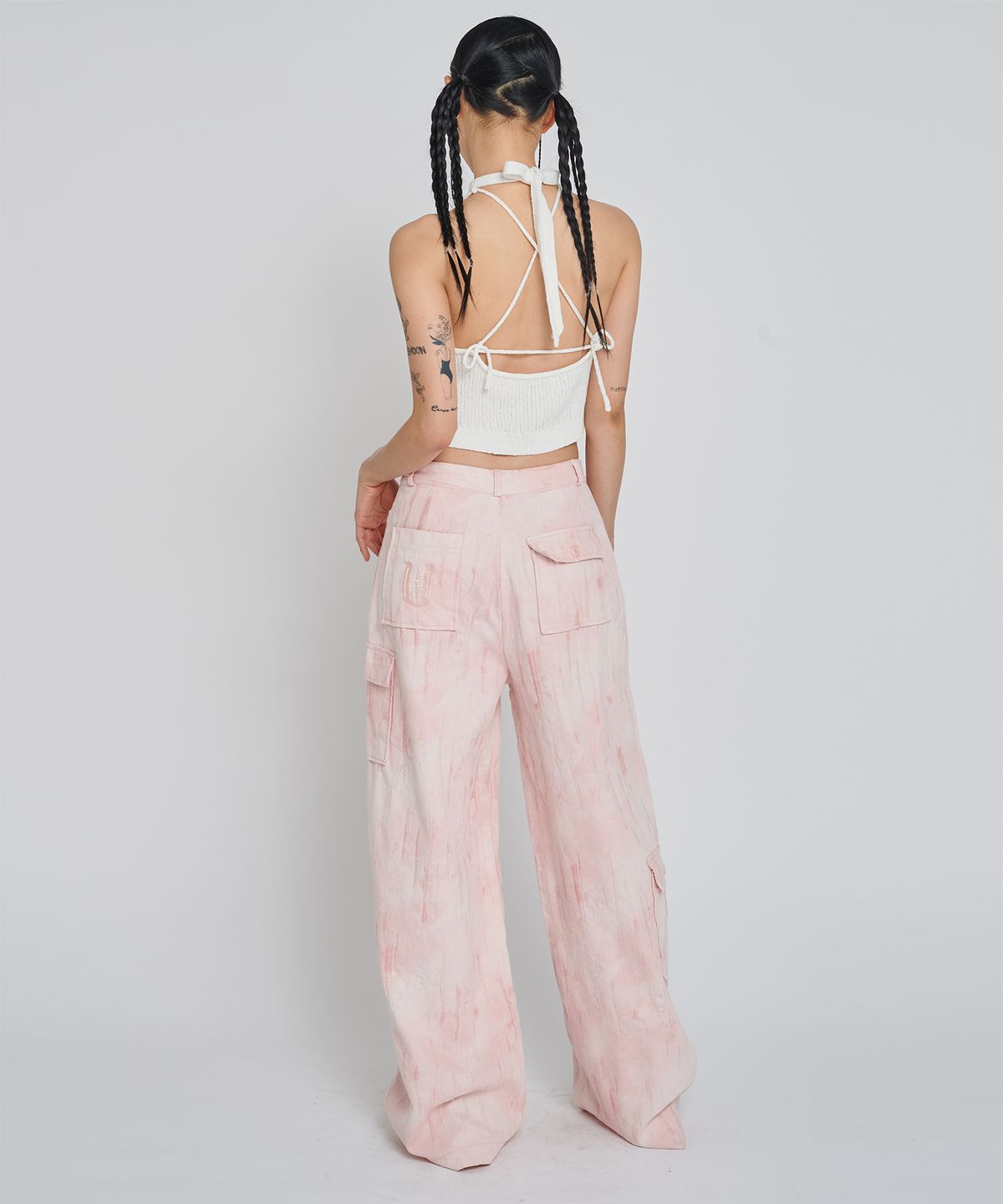 언유주얼 노말(UNUSUALNORMAL) PIO COTTON WIDE PANTS_PINK