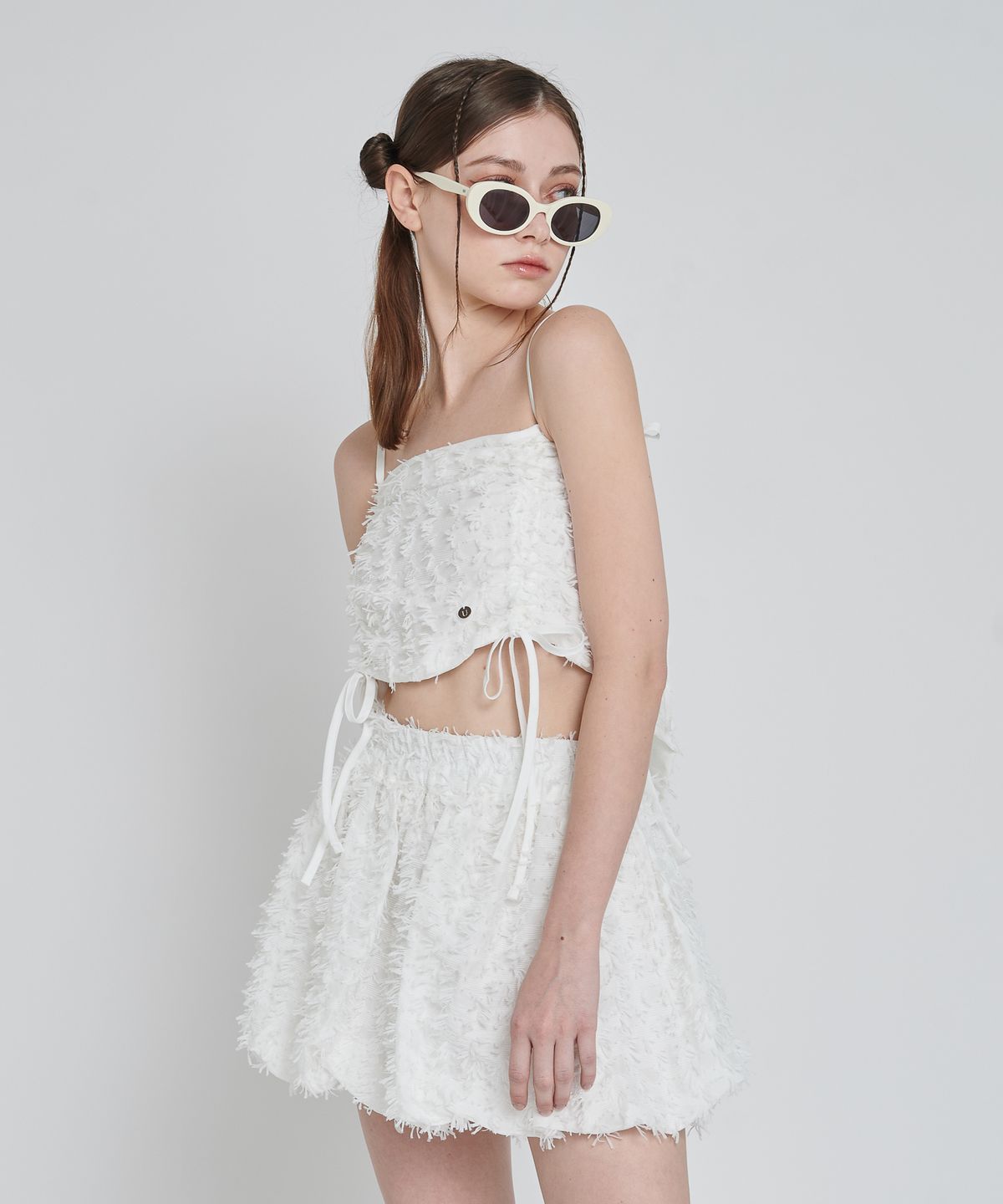 언유주얼 노말(UNUSUALNORMAL) CONY COCOON TWO PIECE SET_OFF WHITE