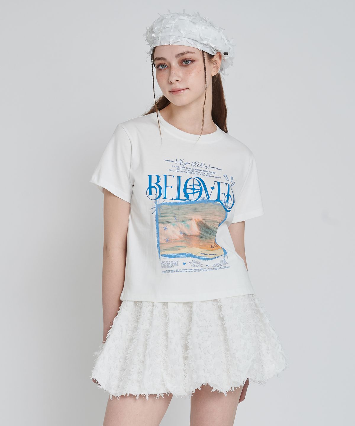 언유주얼 노말(UNUSUALNORMAL) CONY COCOON TWO PIECE SET_OFF WHITE