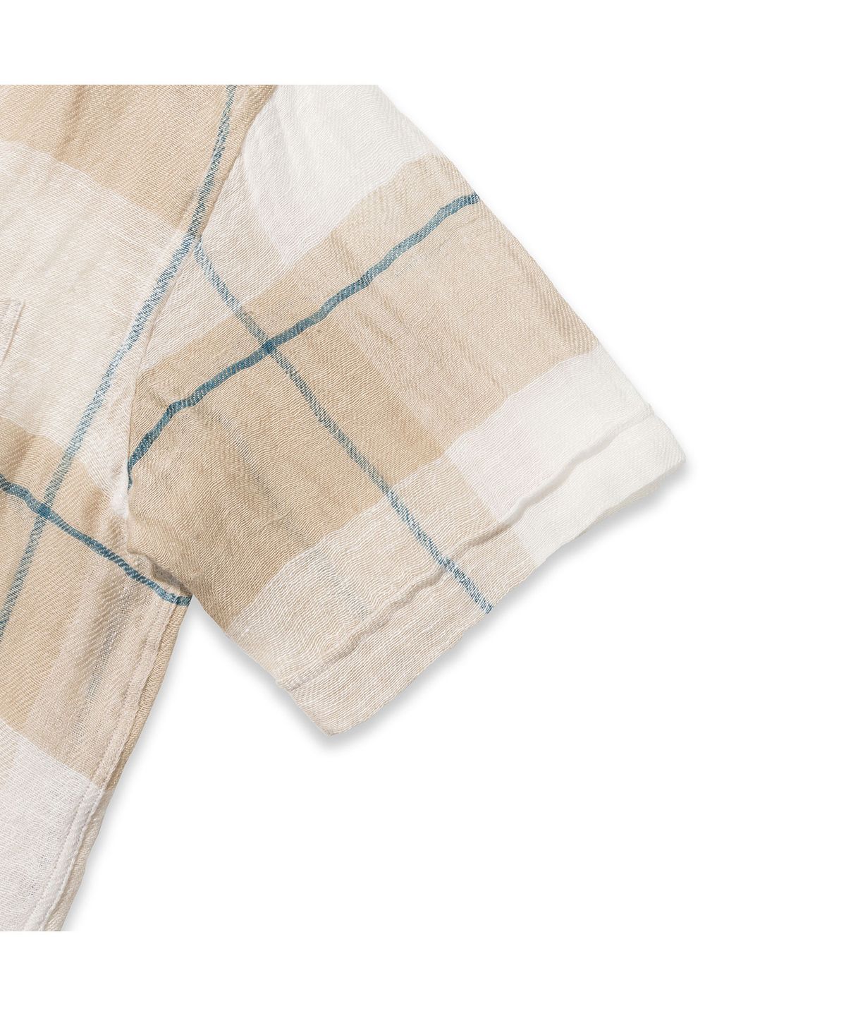 프로드셔츠(PRODESHIRT) [컴포트] 멀티 체크 린넨 캠프 셔츠 (샌드)
